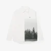 Chemise en sergé de coton imprimé, coupe décontractée Chemise en sergé de coton imprimé, coupe décontractée