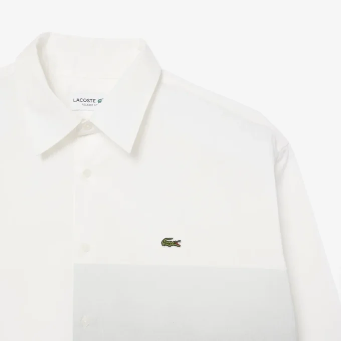 Chemise en sergé de coton imprimé, coupe décontractée Chemise en sergé de coton imprimé, coupe décontractée