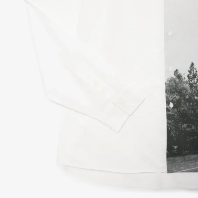 Chemise en sergé de coton imprimé, coupe décontractée Chemise en sergé de coton imprimé, coupe décontractée