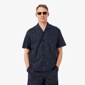 Chemise en sergé imprimé à la coupe décontractée