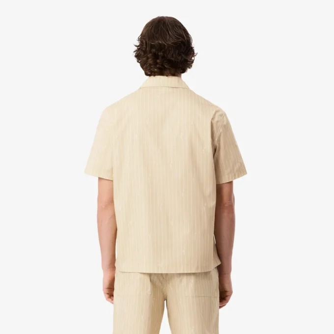 Chemise en sergé imprimé à la coupe décontractée Chemise en sergé imprimé à la coupe décontractée