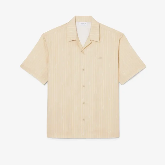 Chemise en sergé imprimé à la coupe décontractée Chemise en sergé imprimé à la coupe décontractée