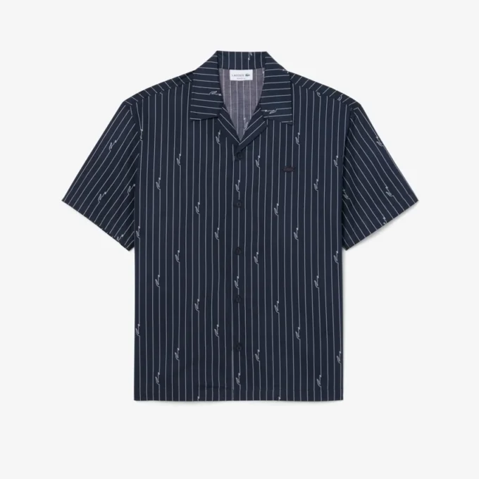 Chemise en sergé imprimé à la coupe décontractée Chemise en sergé imprimé à la coupe décontractée