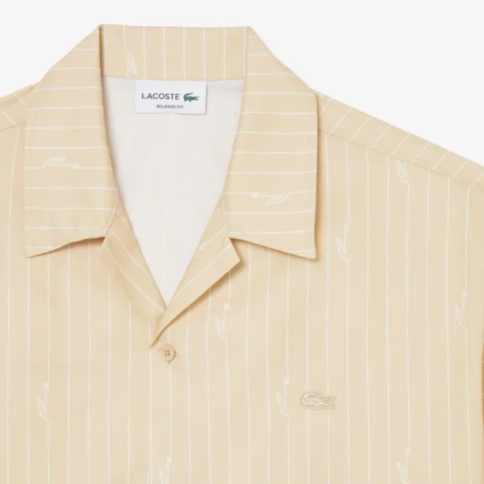 Chemise en sergé imprimé à la coupe décontractée Chemise en sergé imprimé à la coupe décontractée