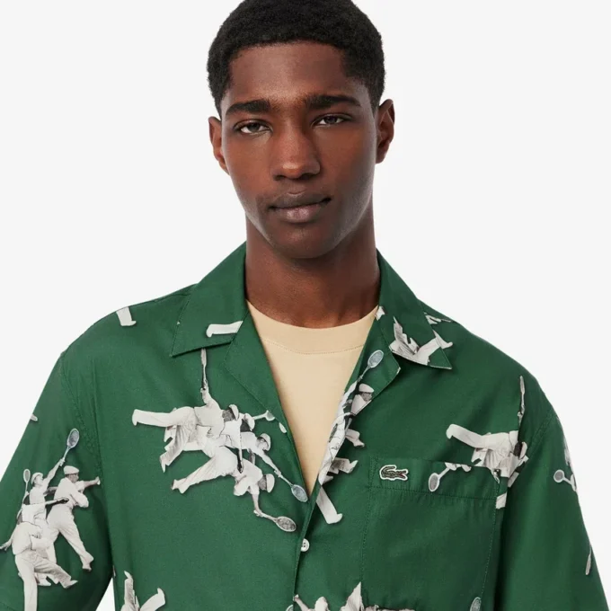 Chemise à imprimé Rena Lacoste coupe décontractée pour homme