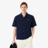 Chemise à manches courtes en piqué, coupe décontractée