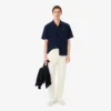 Chemise à manches courtes en piqué, coupe décontractée
