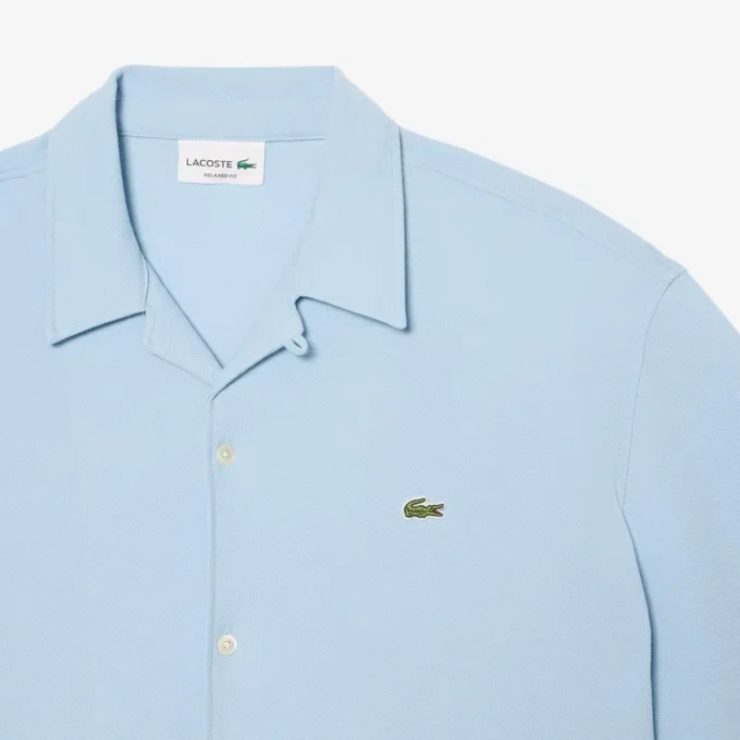 Chemise à manches courtes en piqué, coupe décontractée