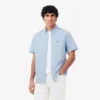 Chemise à manches courtes en vichy pour homme, coupe classique