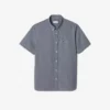 Chemise à manches courtes en vichy pour homme, coupe classique