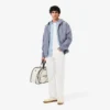 Chemise à manches courtes en vichy pour homme, coupe classique