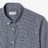 Chemise à manches courtes en vichy pour homme, coupe classique