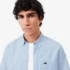 Chemise à manches courtes en vichy pour homme, coupe classique