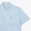 Chemise à manches courtes en vichy pour homme, coupe classique
