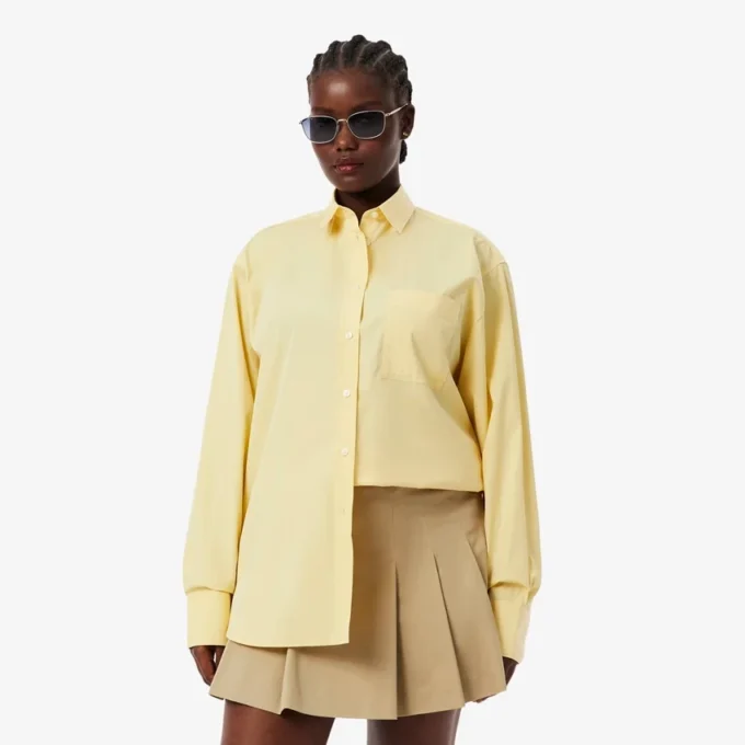 Chemise oversize en coton à boutons pour femme Chemise oversize en coton à boutons pour femme