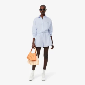 Chemise oversize en mélange de lin et de coton
