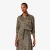 Chemise oversize en satin imprimé Chemise oversize en satin imprimé
