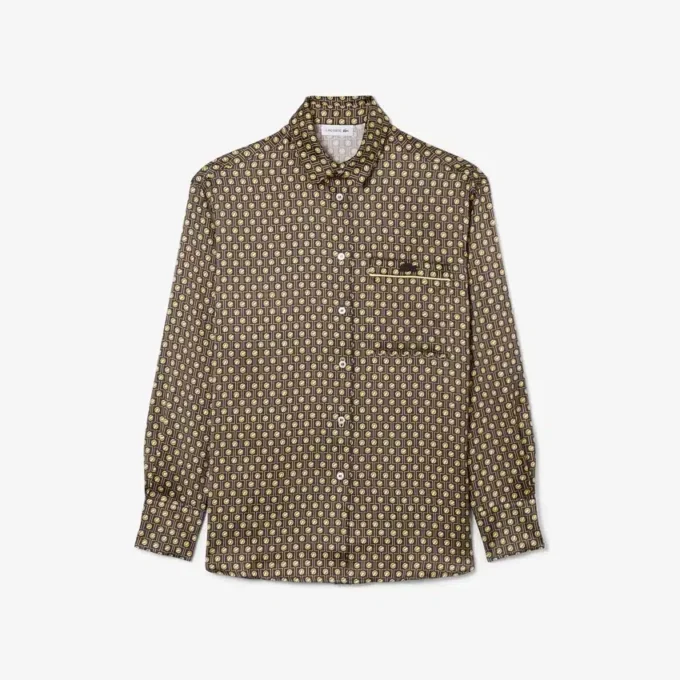 Chemise oversize en satin imprimé Chemise oversize en satin imprimé
