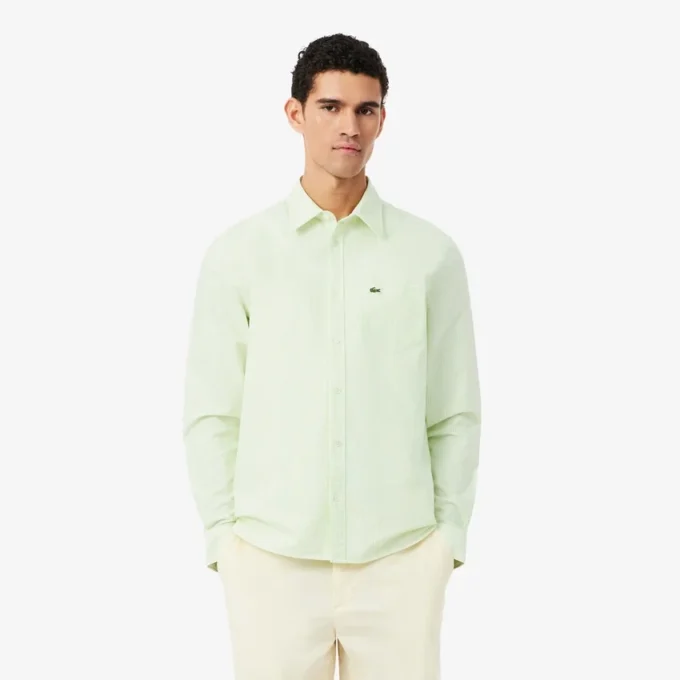 Chemise Oxford rayée coupe classique pour homme