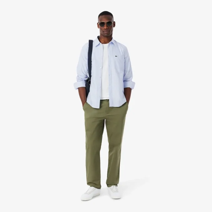 Chemise Oxford rayée coupe classique pour homme