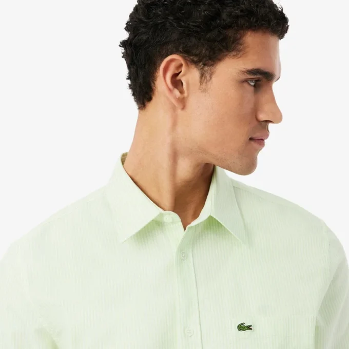 Chemise Oxford rayée coupe classique pour homme