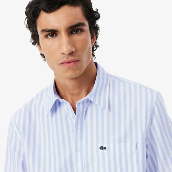 Chemise Oxford rayée coupe classique pour homme