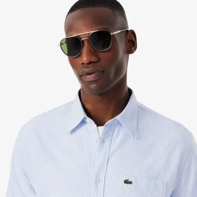 Chemise Oxford rayée coupe classique pour homme