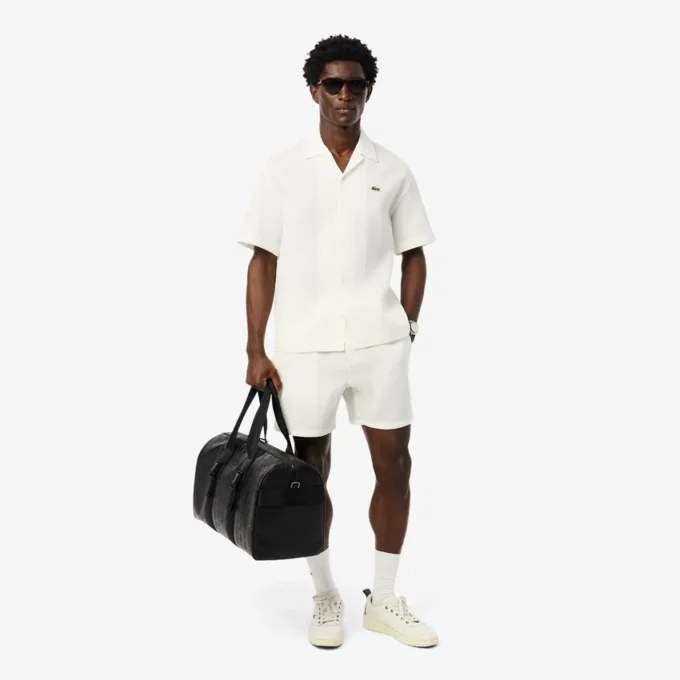 Chemise pour homme à coupe ample et texture gaufrée Chemise pour homme à coupe ample et texture gaufrée