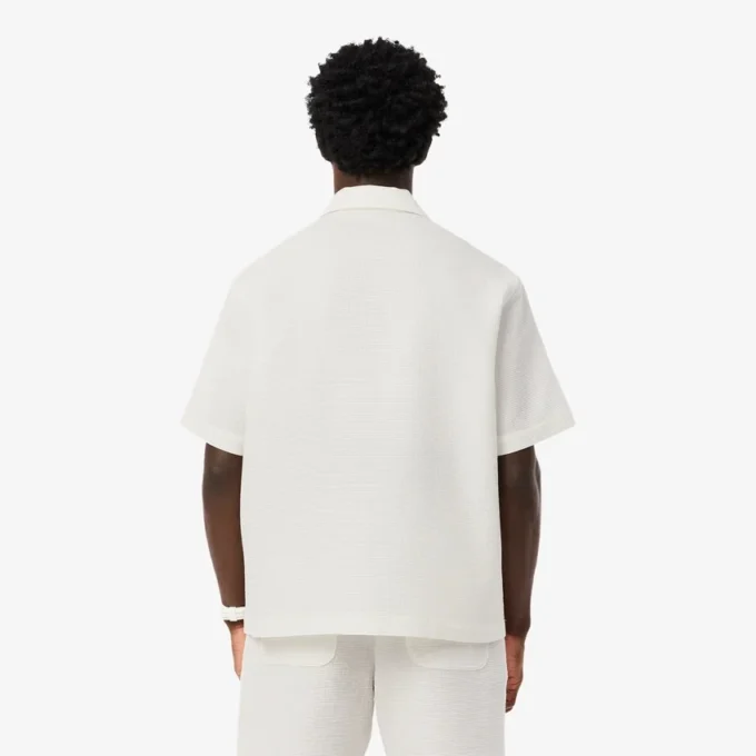 Chemise pour homme à coupe ample et texture gaufrée Chemise pour homme à coupe ample et texture gaufrée
