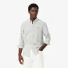 Chemise rayée en coton pinpoint coupe classique pour homme Chemise rayée en coton pinpoint coupe classique pour homme