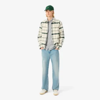 Chemise rayée en coton pinpoint coupe classique pour homme