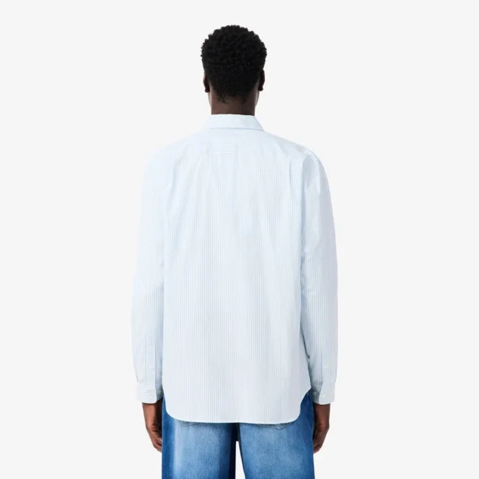 Chemise rayée en coton pinpoint coupe classique pour homme Chemise rayée en coton pinpoint coupe classique pour homme