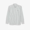Chemise rayée en coton pinpoint coupe classique pour homme