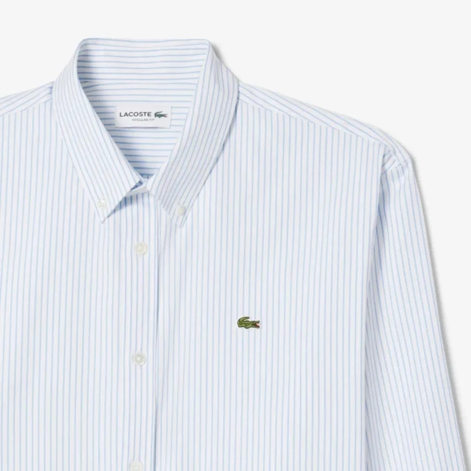 Chemise rayée en coton pinpoint coupe classique pour homme Chemise rayée en coton pinpoint coupe classique pour homme