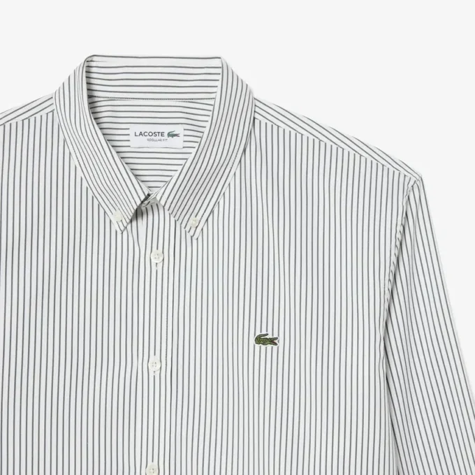 Chemise rayée en coton pinpoint coupe classique pour homme Chemise rayée en coton pinpoint coupe classique pour homme