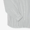 Chemise rayée en coton pinpoint coupe classique pour homme