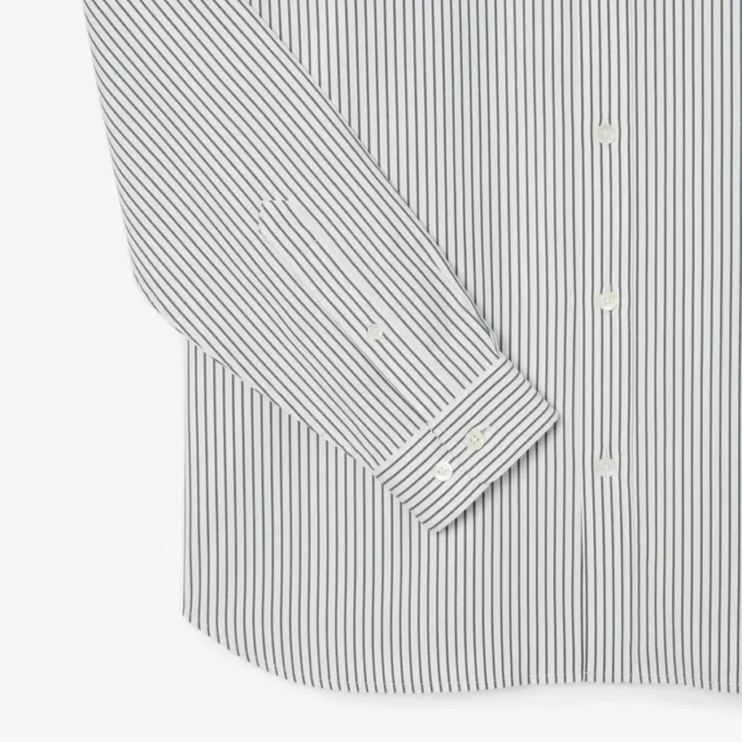 Chemise rayée en coton pinpoint coupe classique pour homme