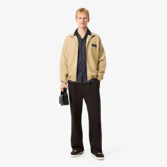 Chemise rayée en lyocell coupe décontractée pour homme