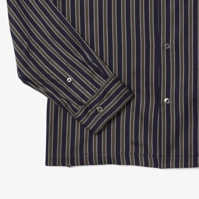 Chemise rayée en lyocell coupe décontractée pour homme Chemise rayée en lyocell coupe décontractée pour homme