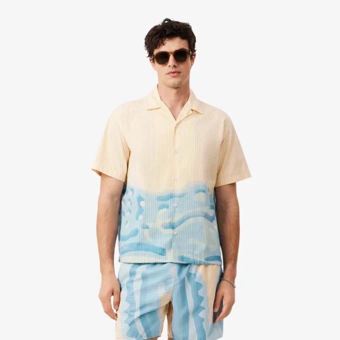 Chemise à rayures Crocodile coupe décontractée Chemise à rayures Crocodile coupe décontractée