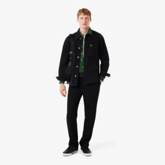 Chemise slim en piqué de coton pour homme
