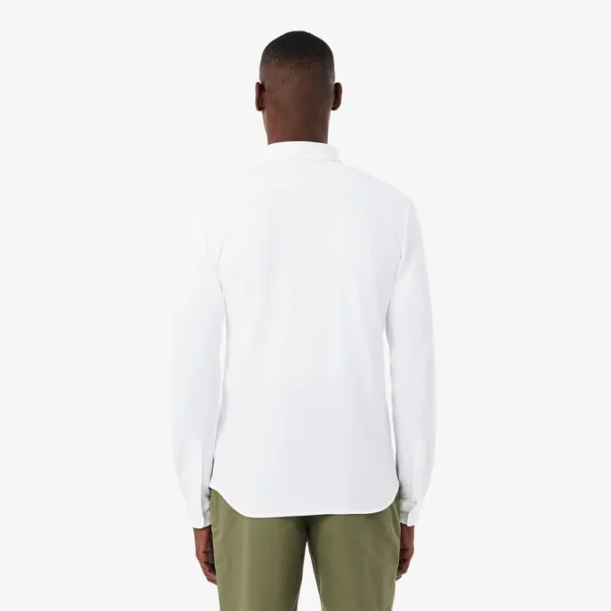 Chemise slim en piqué de coton pour homme Chemise slim en piqué de coton pour homme