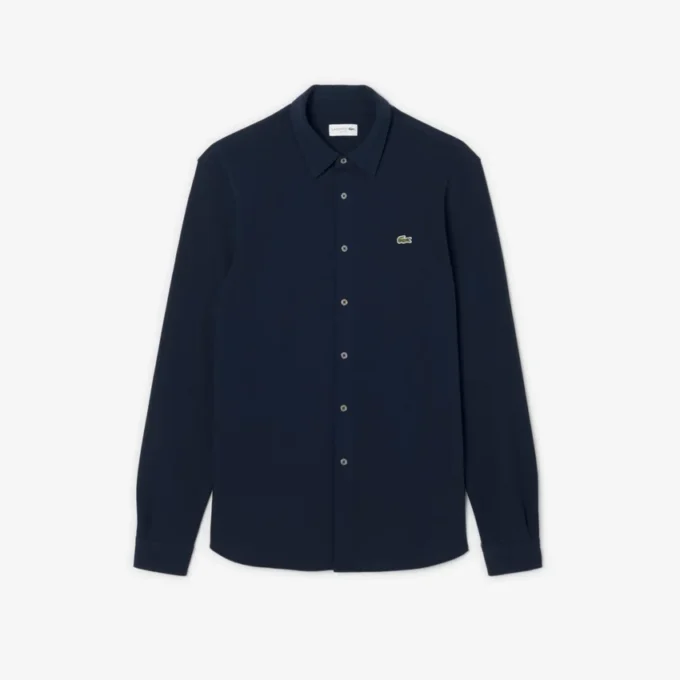 Chemise slim en piqué de coton pour homme Chemise slim en piqué de coton pour homme