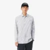 Chemise slim en popeline stretch rayée Chemise slim en popeline stretch rayée