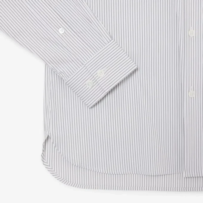Chemise slim en popeline stretch rayée Chemise slim en popeline stretch rayée