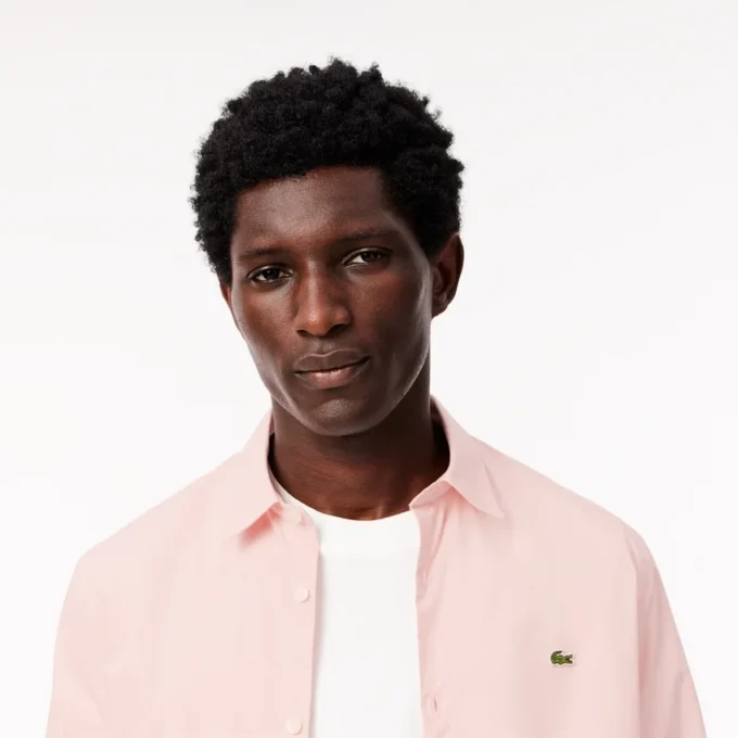Chemise slim fit en popeline stretch pour homme
