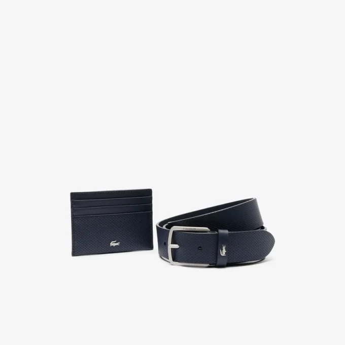 Coffret cadeau ceinture en cuir et porte-cartes Coffret cadeau ceinture en cuir et porte-cartes