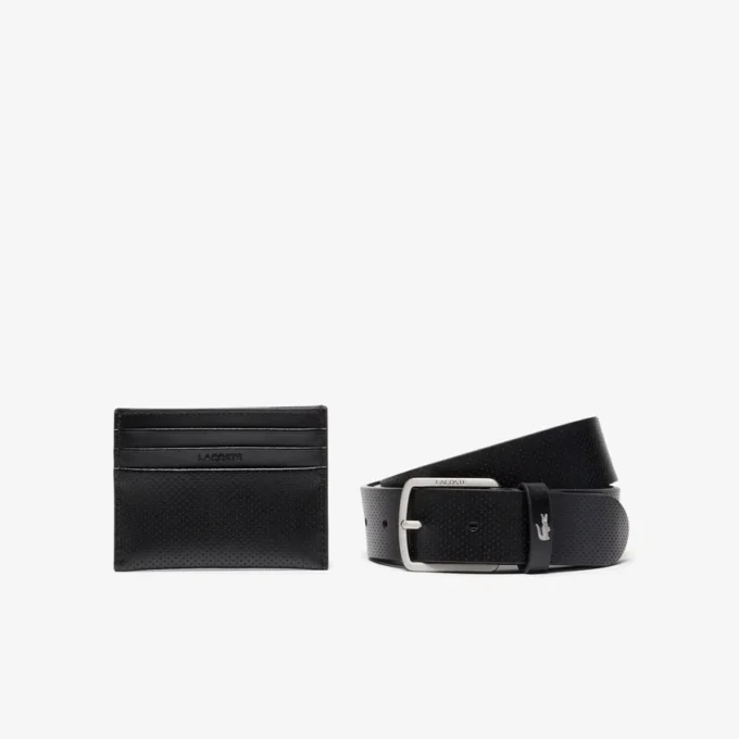 Coffret cadeau ceinture en cuir et porte-cartes Coffret cadeau ceinture en cuir et porte-cartes
