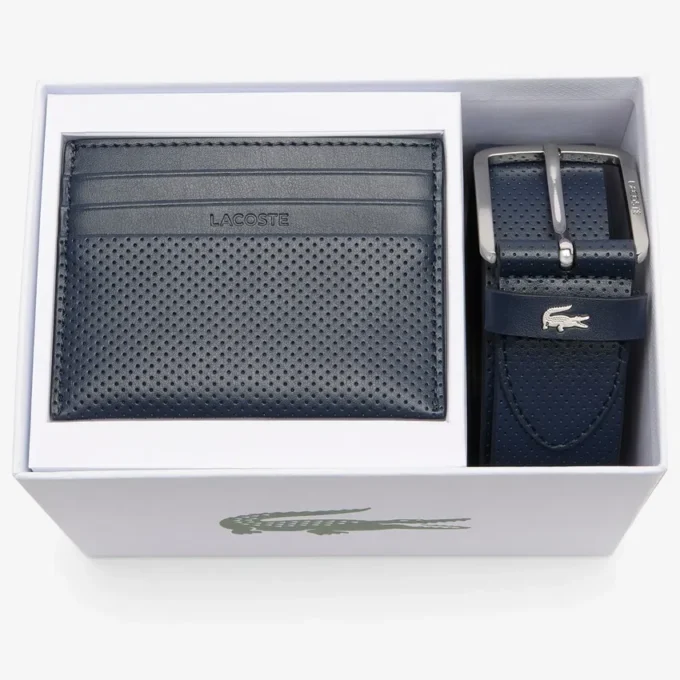 Coffret cadeau ceinture en cuir et porte-cartes Coffret cadeau ceinture en cuir et porte-cartes