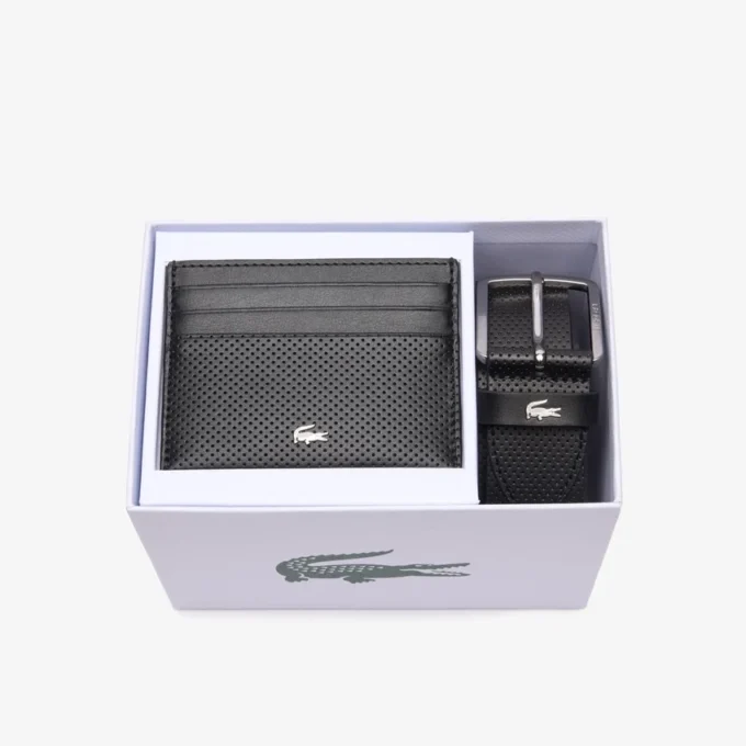 Coffret cadeau ceinture en cuir et porte-cartes Coffret cadeau ceinture en cuir et porte-cartes